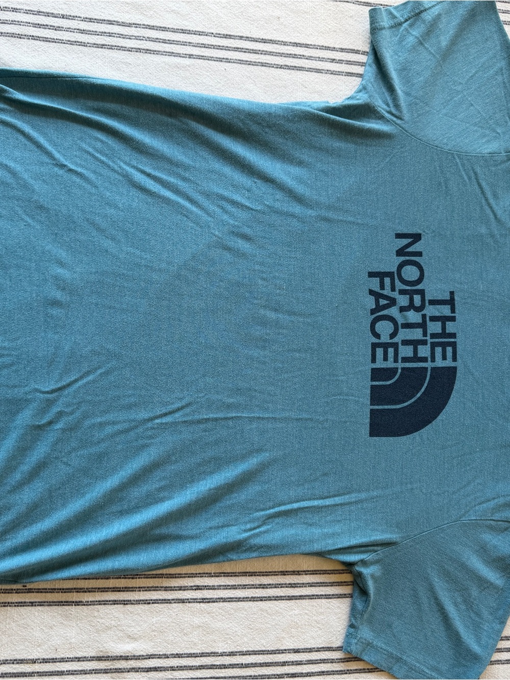 The North Face Short Sleeve Logo Tee — Teal Mens Lg